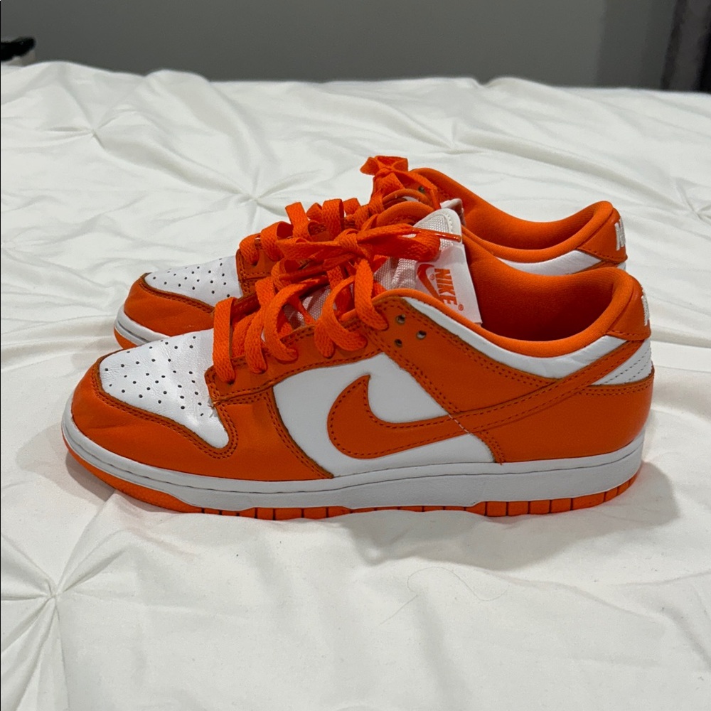 Nike Kids Bright Orange and White Sneakers